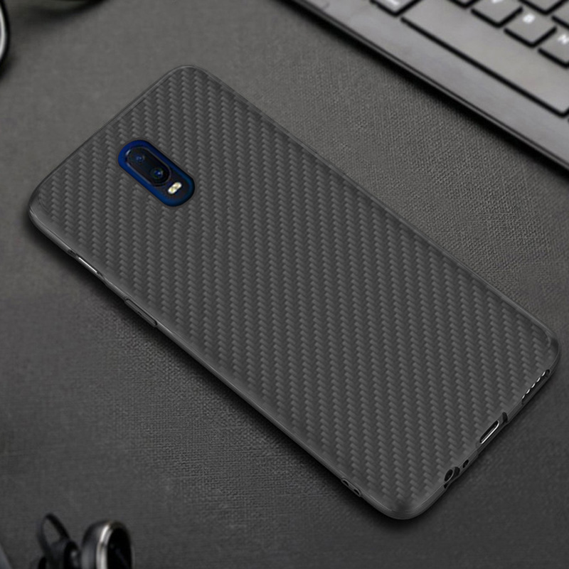 Matte Finish Carbon Fiber Textured Light Thin Shock Absorbing Bumper Skin hard case For OPP O R17