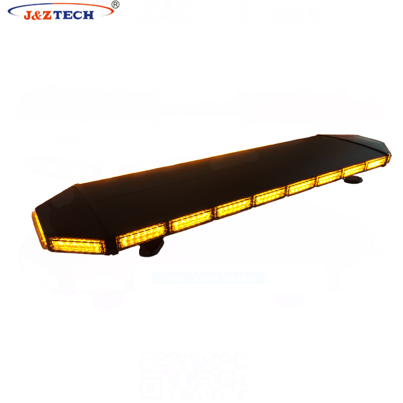 360 degree black aluminum high intensity slim LED strobe warning light bar  for emergency vehicle