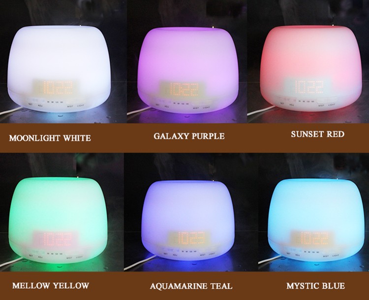 Electric 7 Colorful LED Lights Feel Comfortable and Clock aroma diffuser Aroma Diffuser