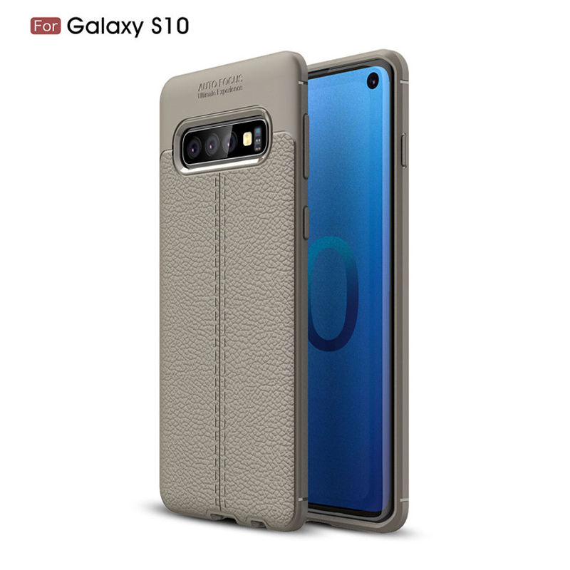 Hot Sell Litchi pattern Soft Tpu case for Samsung galaxy S10