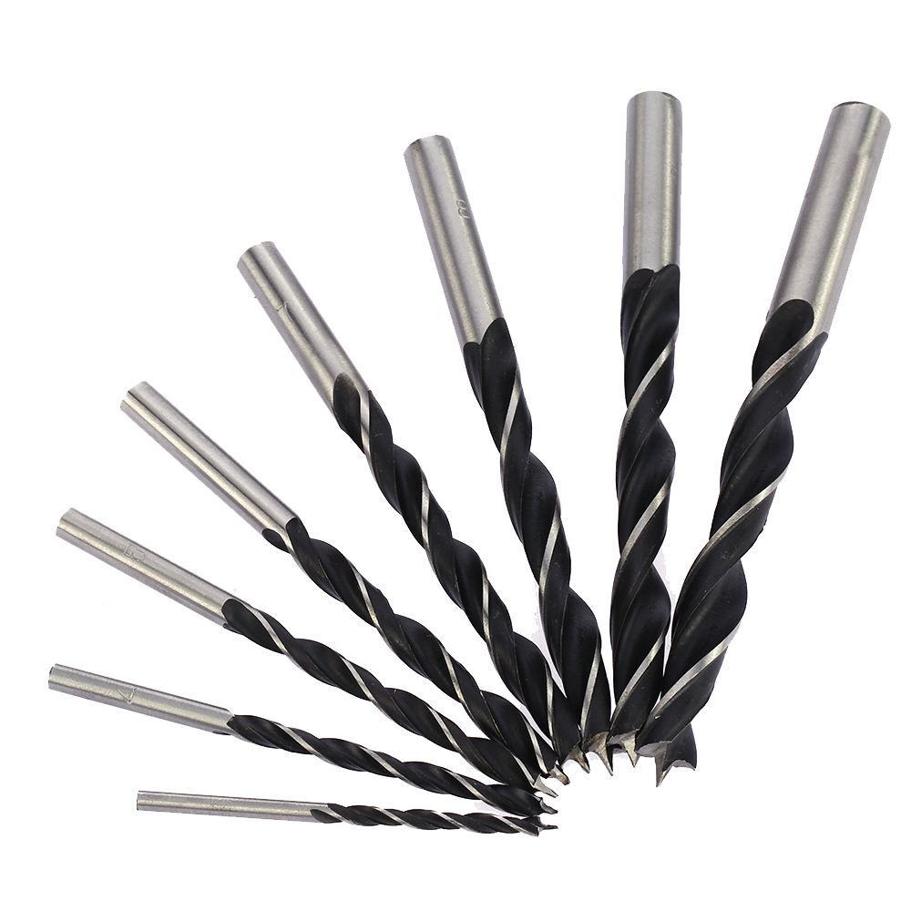 8pcs 3-10mm High-carbon Steel Wood Drill Bit Set ferramentas Brad Point Wood Drill Bit Three Point Woodworking Drill perforator