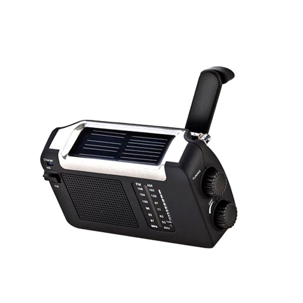 Emergency Hand Crank Solar Powered AM FM Radio Receiver