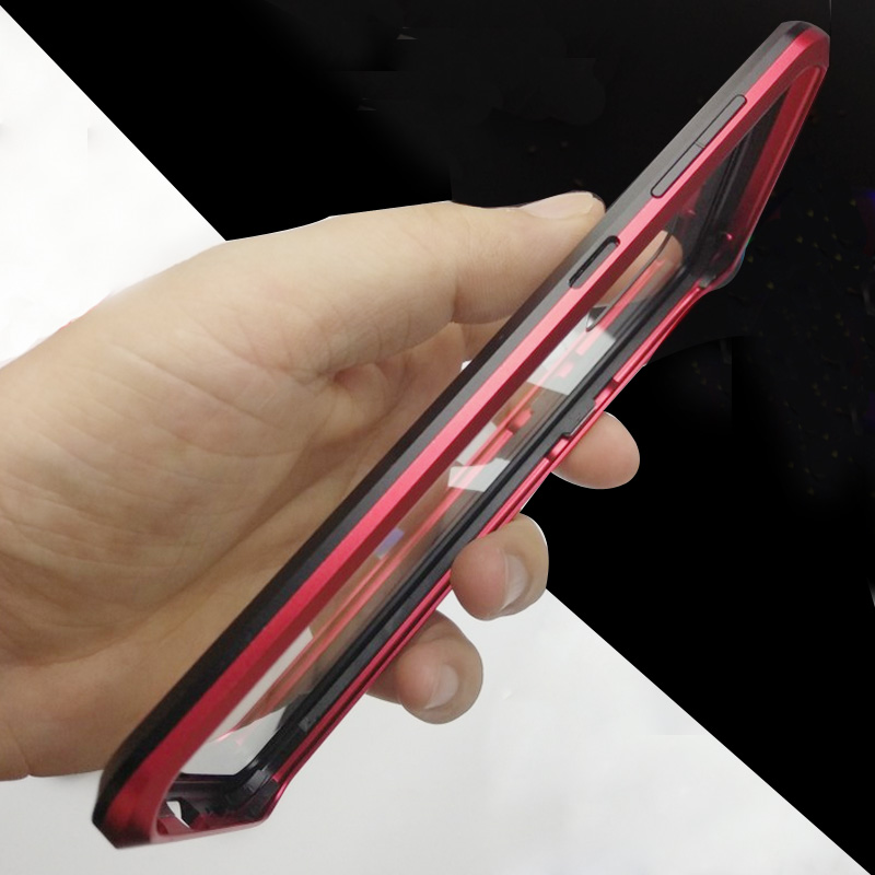 2019 New Arrival Metal frame 6D glass flip cover drop  Magnetic phone case For iPhone X XR XS XS Max bumper case
