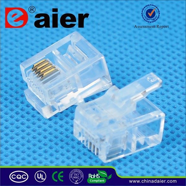 High Quality Telephone Plug RJ11 Jack 4P4C Plug