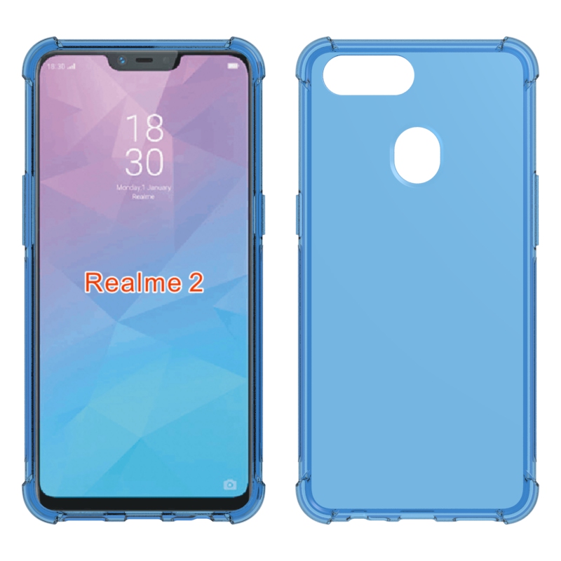 Clear Shockproof soft Tpu cover case For OPP O Realme 2