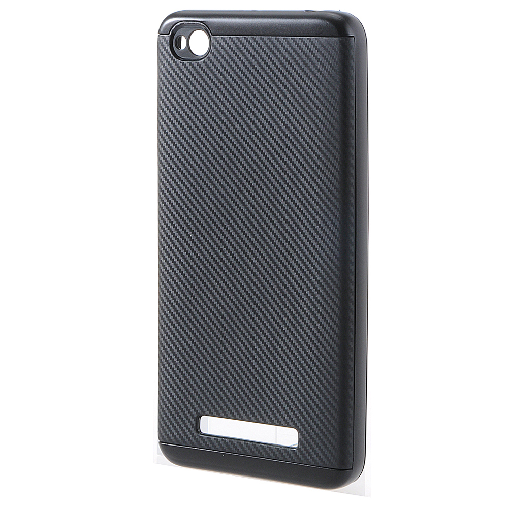 2 IN 1 Carbon Fiber TPU+PC Back Cover Case For Xiaomi Redmi 4A
