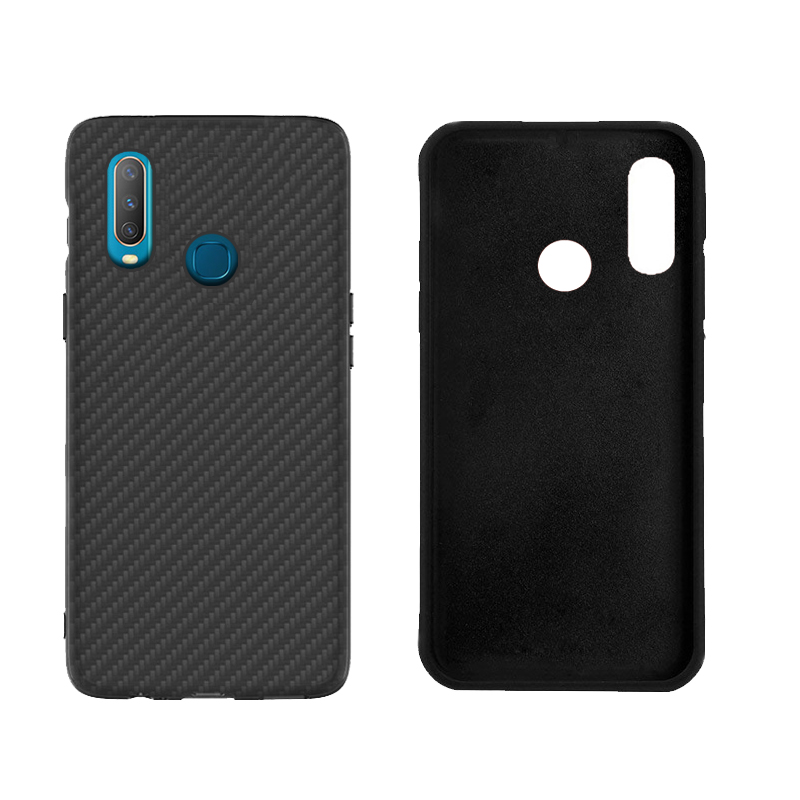 Premium Carbon Fiber  Case Full Sides Protective Shell Back shockproof Cover Design For Vivo Y17