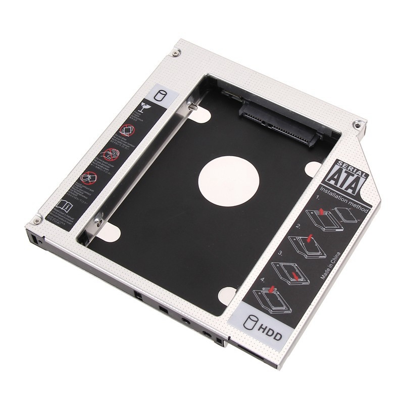 2nd HDD 12.7mm Aluminum Optibay SATA 3.0 Hard Disk Drive caddy ssd