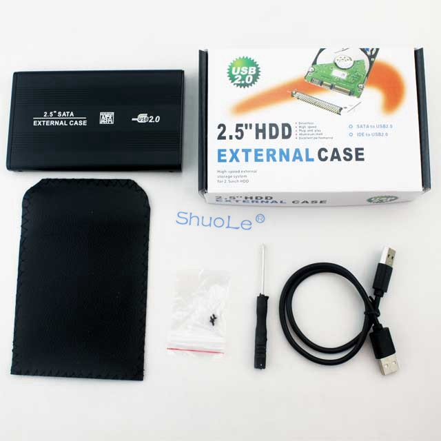 USB 2.0 to 2.5 SATA External HDD Hard Disk Enclosure