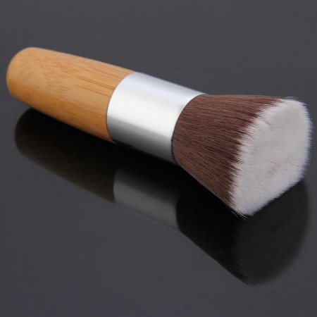 Environmental Flat Buffer Bamboo Foundation Powder Brush Makeup Cosmetic Tool