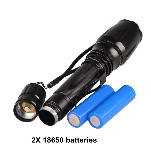 2000 lumens Tactical Flashlights, Super Bright Handheld Outdoor Torch Flashlight with Adjustable Focus 5 Light Modes for Camping