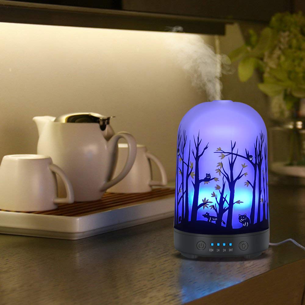 100ml Art Glass Essential Oil Diffuser, Australia Popular Ultrasonic Aromatherapy Humidifier