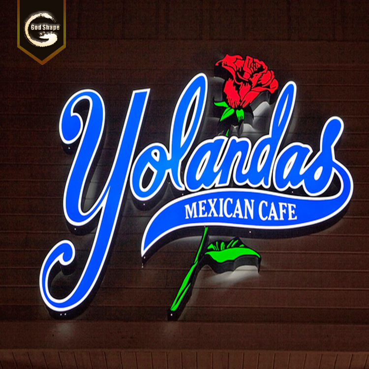 Customized outdoor led acrylic signboard channel letter signage 3d letters
