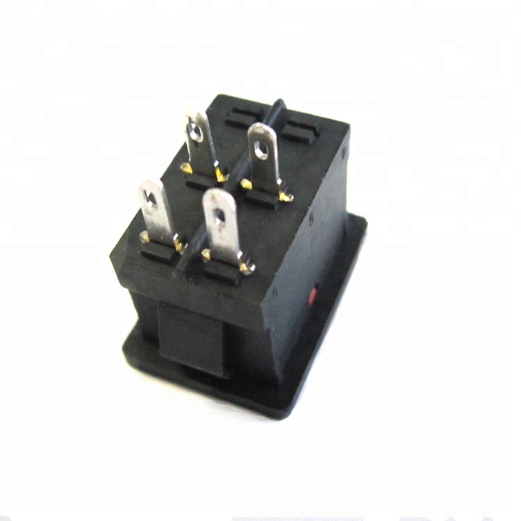 Factory price hot selling dpst 4 pin 6a 10a 250v kcd3 t125 55 rocker switch