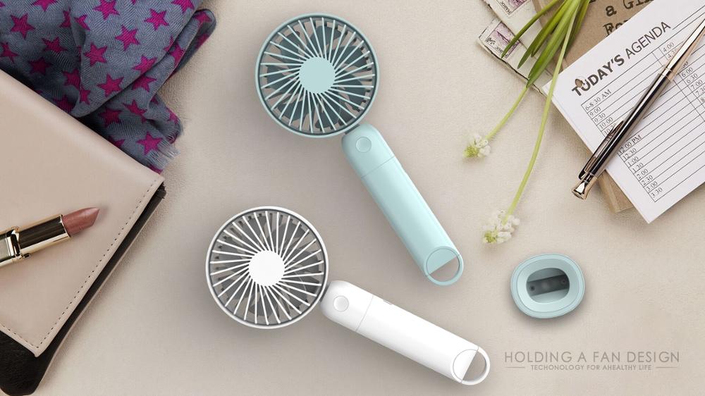 Portable Handheld Fan, Mini Personal Fan, USB Rechargeable 2000mAh Battery Operated Fan