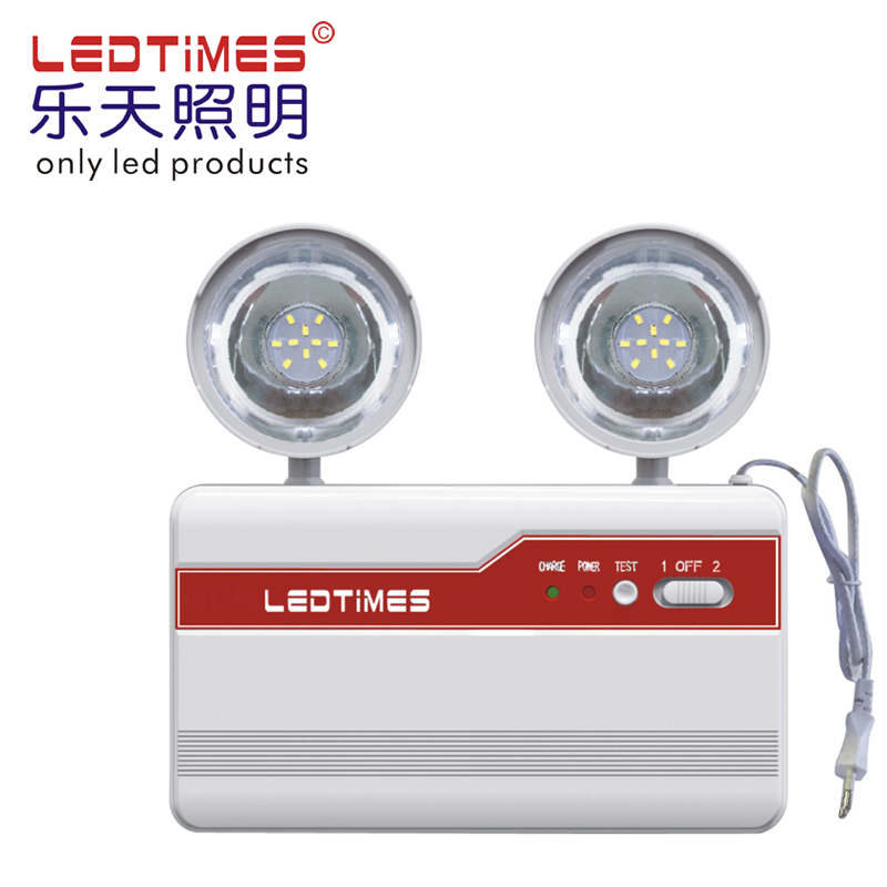 Srilanka Thailand Vietnam Indonesia sell 2X3W Rechargeable Battery BackupTwin heads Safety Emergency Light