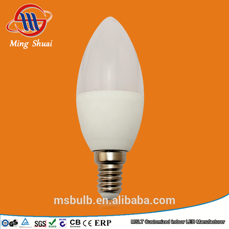 Zhe jiang factory CE&ROHS Approved C35 E14 led candle light 3.5W/4.5W.6W factory direct sale led lamp C35 E27&E14 110-240V 550lm