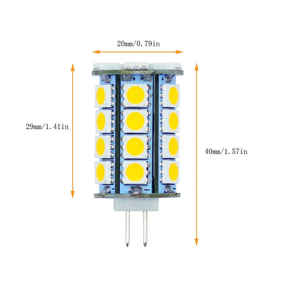 Super Dimmable Halogen Lamp 40W Socket G4 Jc10 30Smd 5050 Led 120V 12V 24V 30V 30W Cob G6.35 Light