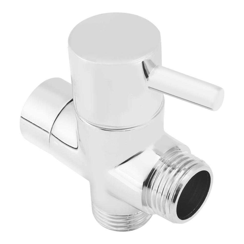 Chrome Brass Bathroom Toilet Bidet G1/2 T-adapter Shower Diverter Valve 3 Way Shower Faucet Tee Connector Valve Tool