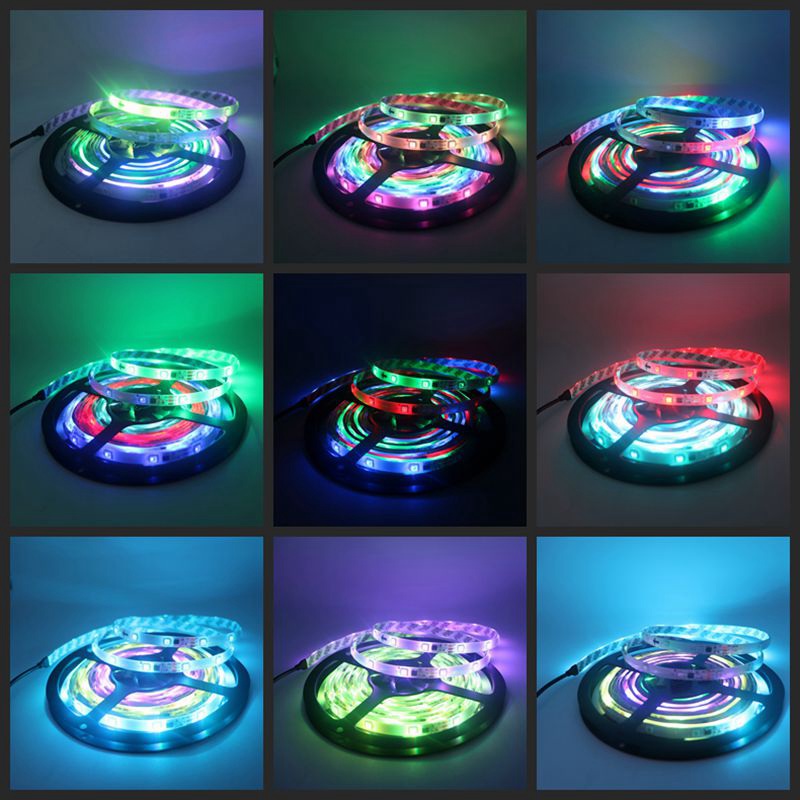 LED Strip Light WS 2811 12V 30 LEDs/ M 5050 SMD RGB Dream Magic Auto Change Color Flexible Ribbon Strip Lighting