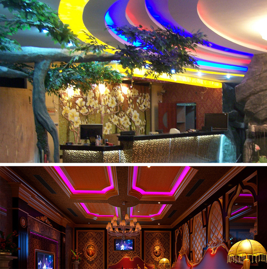 Dual row RGB + White 5050 led strip 12V 120 LED/M 28.8 W waterproof full color decoration