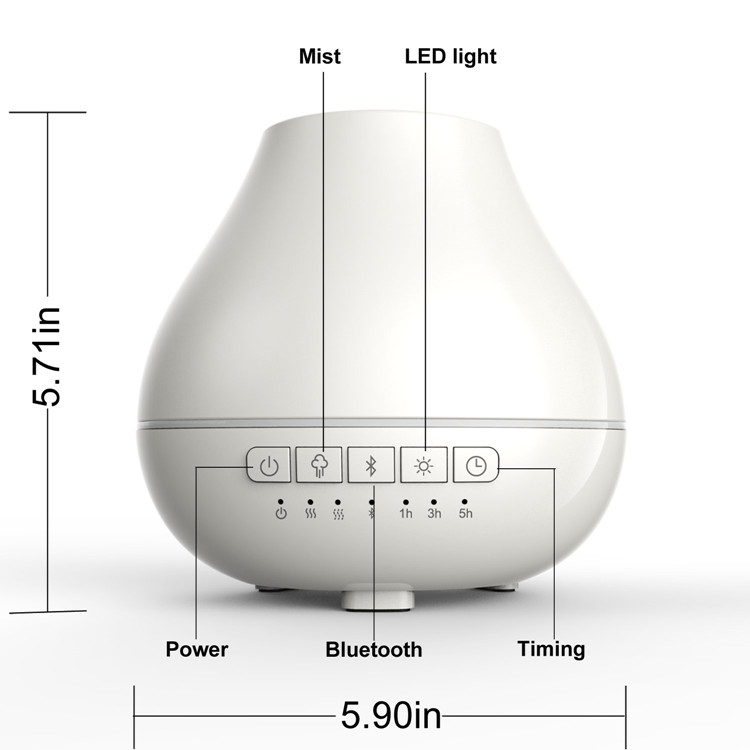 200ML Water Tank 7colors Night Light Aromatherapy Diffuser Ultrasonic Humidified Bluetooth Sound Customize Logo Gift