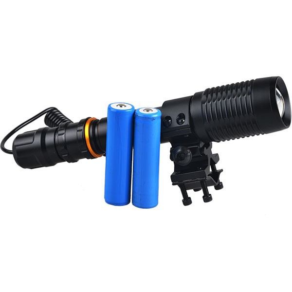 Xm-l T6 LED 1000 Lumens 5 Mode Tactical Flashlight with Remote Switch Pressure Tail Switch