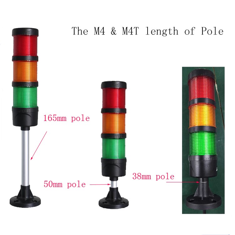 24V ONN-M4 three stage cnc machine signal tower lamp