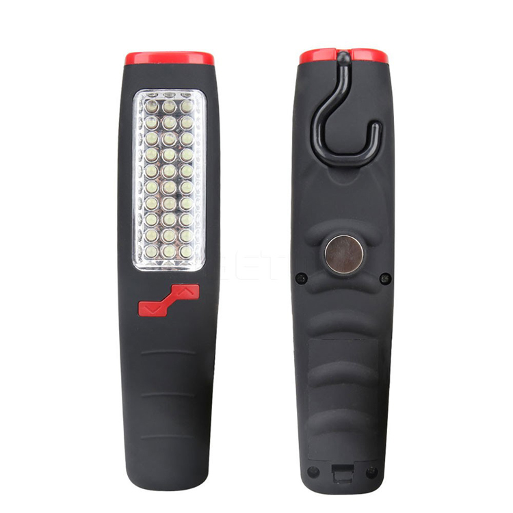 Goldmore Portable CAR Outdoor Repair Camping Flashlight 30+7 LED Work Light with magnetic and hook for emergency,camping