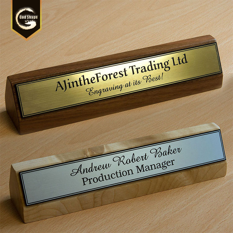 Custom Design Aluminum Sign Desk Name Plate or Plaque Office