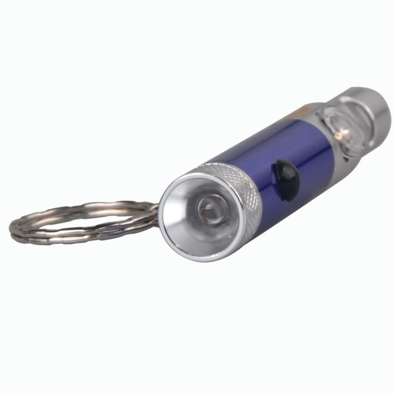 Mini Led Button Battery Flashlight keychain Compass Camping Gear With Whistle