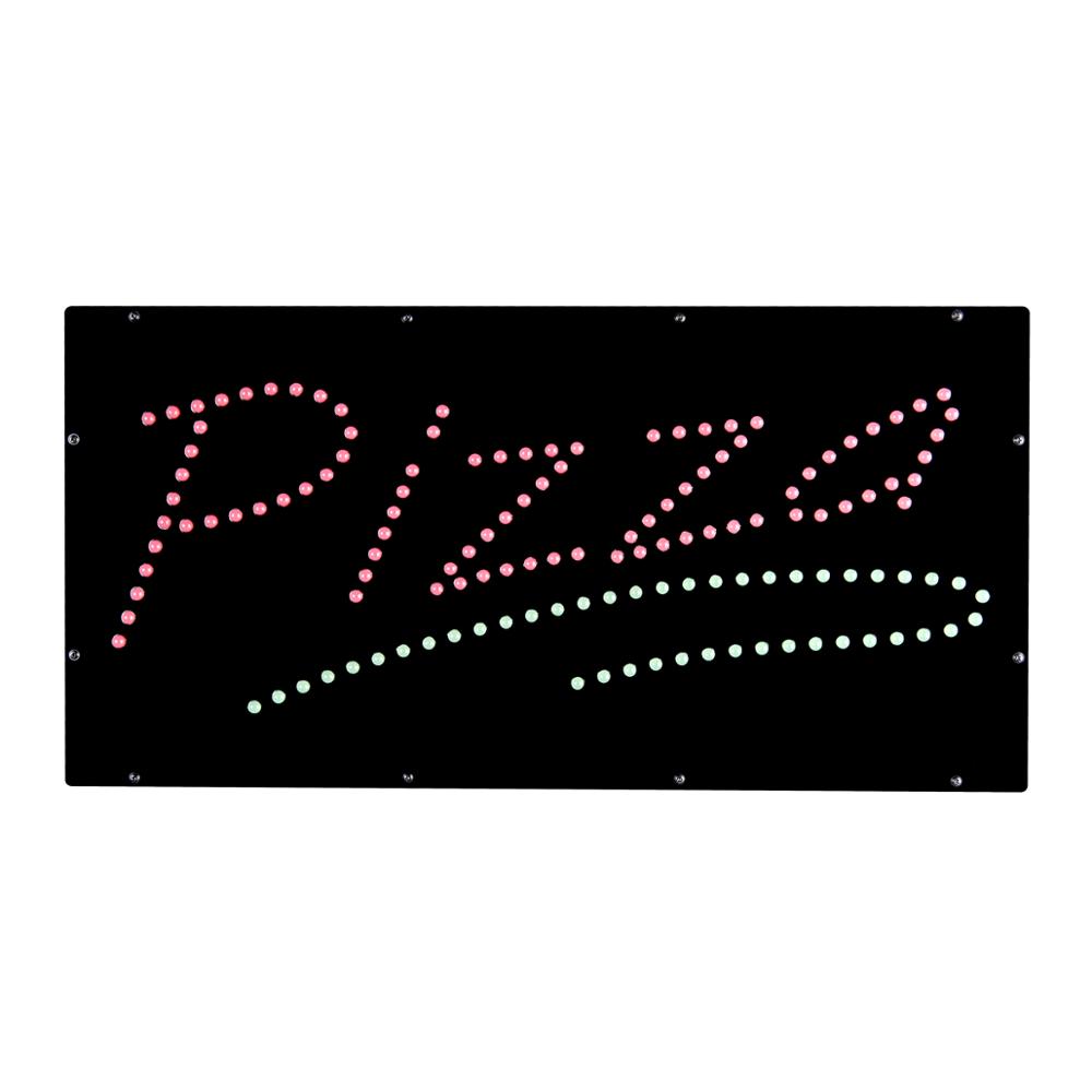 Hidly 12*24 Inch Super Bright Pizza LED Open Sign Indoor Advertising Acrylic LED Sign for Pizza Restaurant, Shop