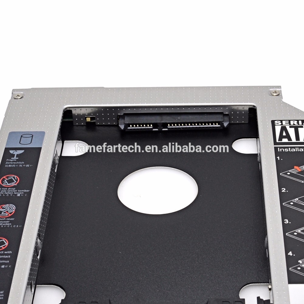 Aluminum 2nd HDD Caddy 9.5mm SATA 3.0 SSD Case HDD Enclosure for Apple Macbook Pro Air 13 15 17 SuperDrive Optibay