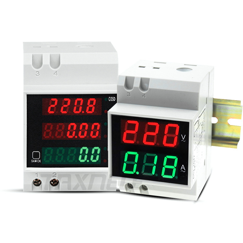 DIN-rail Multi-function Meter D52-2047 Digital LED Voltage Current Active Power Factor Energy Meter AC80-300V Electrical meter