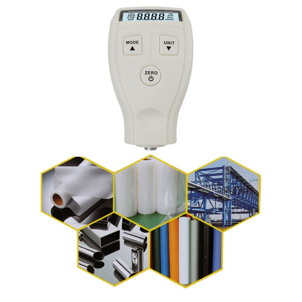 Digital Film/Coating Thickness Gauge Car Paint Meter with LCD Backlight Paint Electroplated Coating Measurement Range0~0.71mil