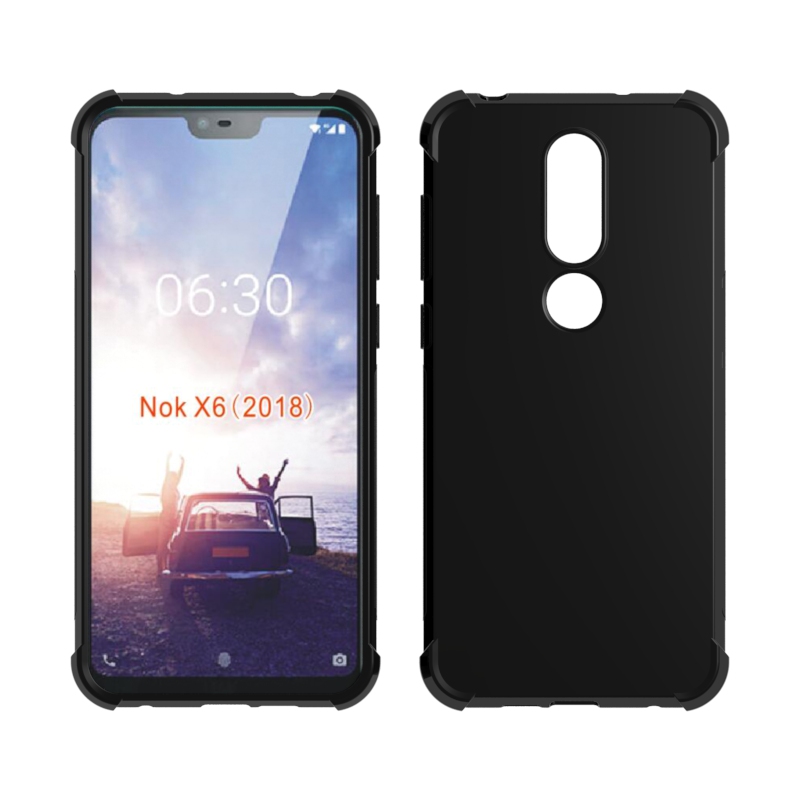 Transparent Shockproof soft Tpu cover case For Nokia X6 2018