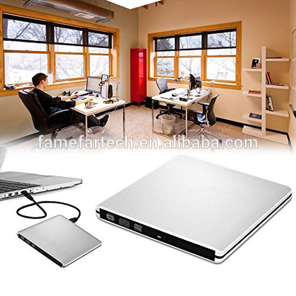 External DVD CD Drive USB 3.0 Burner Writer Drive Player for Laptop/ Desktop / Macbook / Mac OS / Windows10 /8/ 7 / XP / Vista