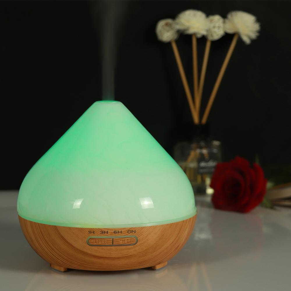 Hidly Electric Aroma Diffuser 400ml Marble Glass Ultrasonic Essential Oil Diffuser Home Appliance Humidifier