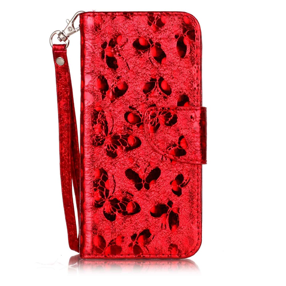 Book Wallet Laser butterfly leather phone case for Samsung Galaxy S8 / S8 plus