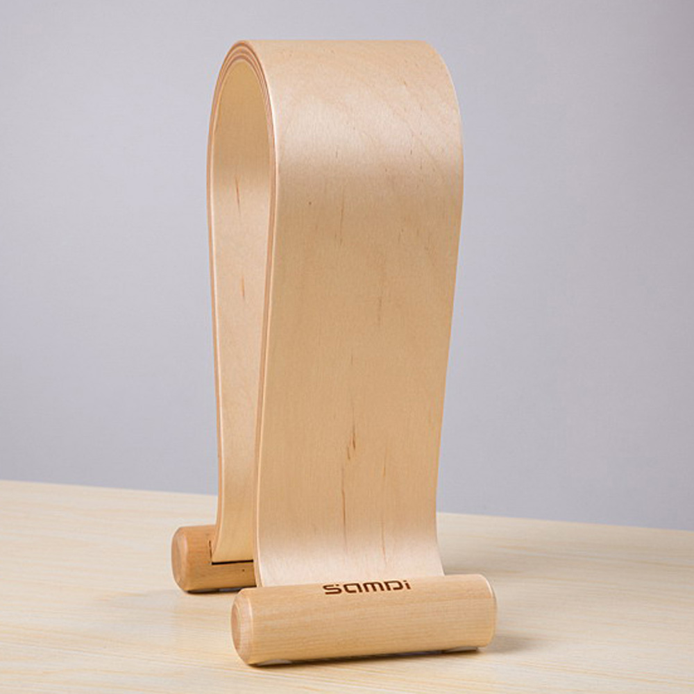 White Birch Wood Headphone Gaming Headset Vogue Display Stand Holder Hanger Perfect Fits Virtually All Headphones at Home Office