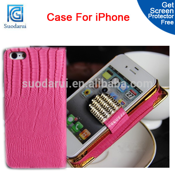 New Luxury Diamond Bling Wallet Case For Mobile Phones for iphone 5s Mix color