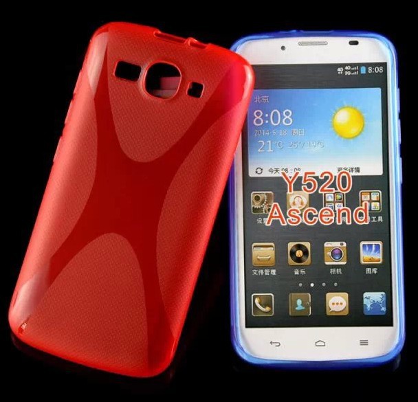 In stock Mix colors X line tpu cover For Huawei Ascend Y520 case