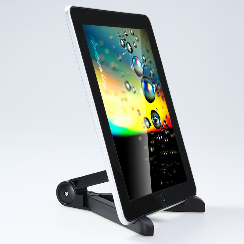 Portable Fold-up Stand Holder for Apple iPad Mini/Kindle Fire/Galaxy Tab/Other 7-10 Tablets Black/White