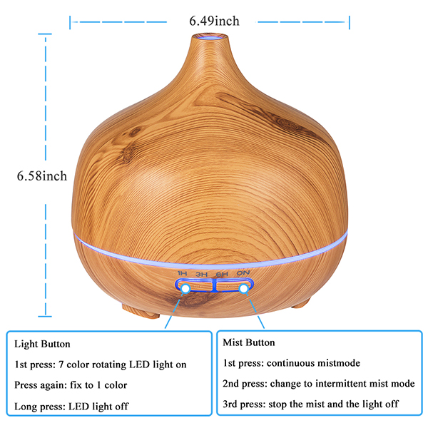 Hidly 2017 Single Products Wood 120ml Portable Ultrasonic Essential Oil Air Freshers Aroma Diffuser