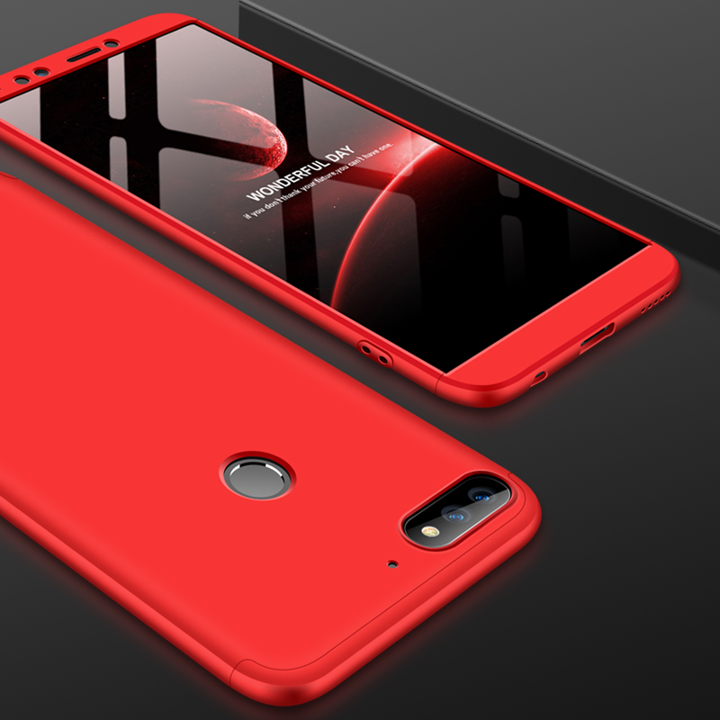 2018 hot sell 360 cover Removable 3in1 Hard PC Shield Back Cover Case for Huawei honor 7C phone cases