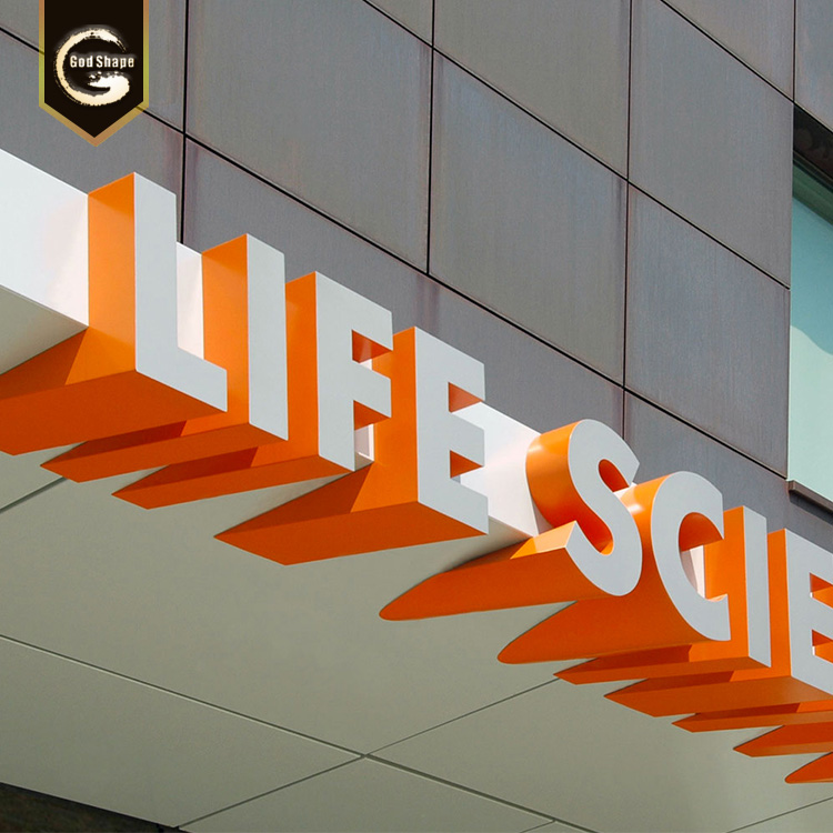 OEM creative led sign exterior outdoor illuminated signage stainless steel channel letters