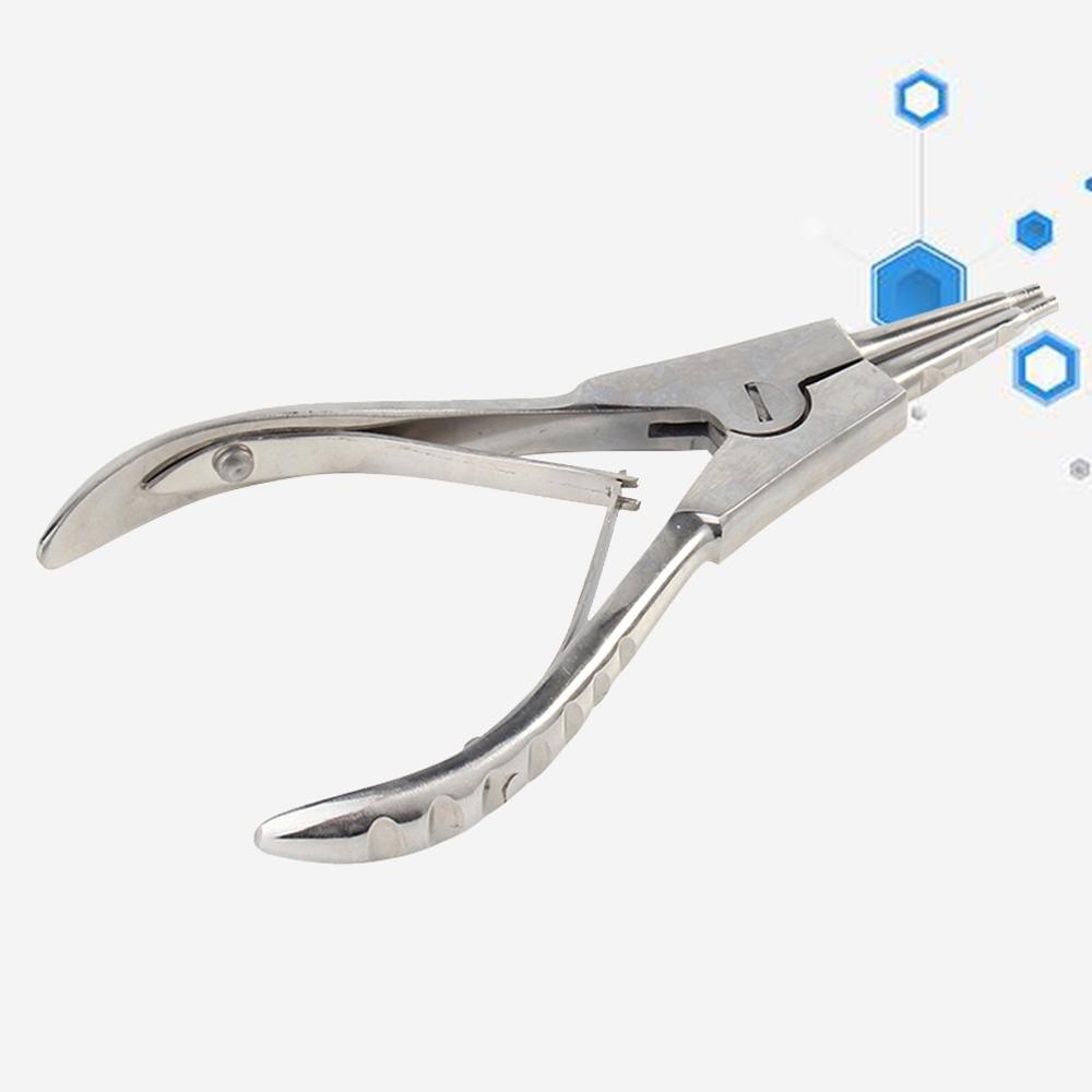 1 Pc Grooved Stainless Steel Smooth Professional Small Ring Opening Pliers Tattooing Tool Body Piercing Tool