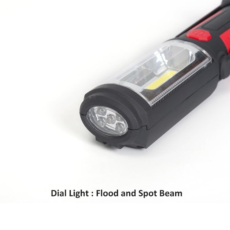 Gold supplier handheld flashlight COB rotatable magnetic LED work light Suit for mechanic DIY