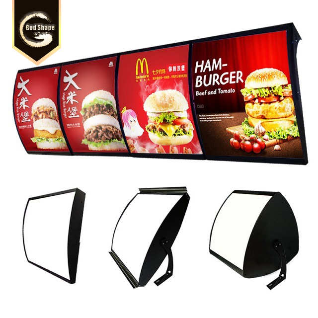 Modern Photo Menu Factory Restaurant Square Wall Mount LED Advertising led Light Box