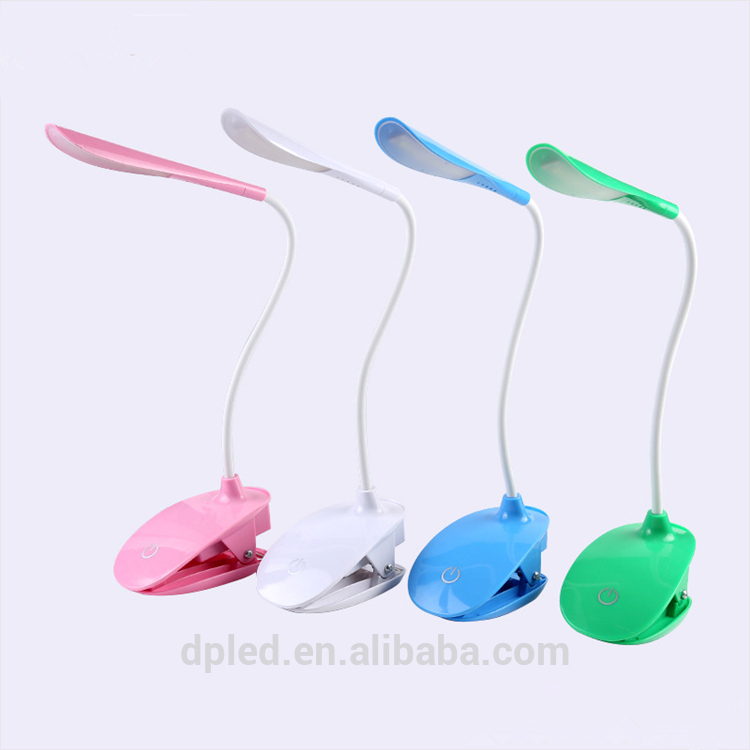 China factory clip on led light with touch control rechargeable battery